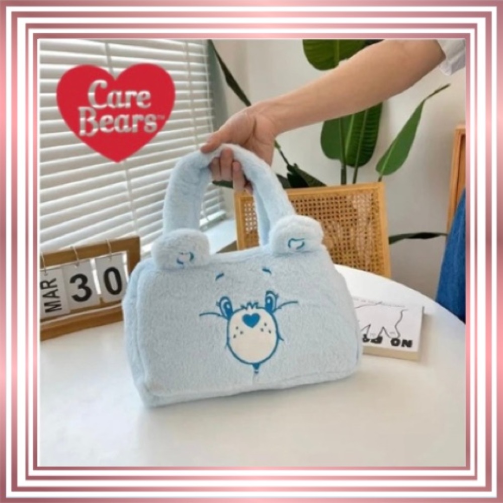 CARE BEAR Blue Plush Handbag